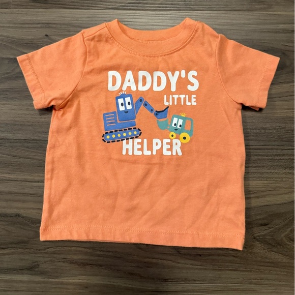 Garanimals Baby Boy Orange Daddy's Little Helper Tee size 0/3M - Picture 1 of 3